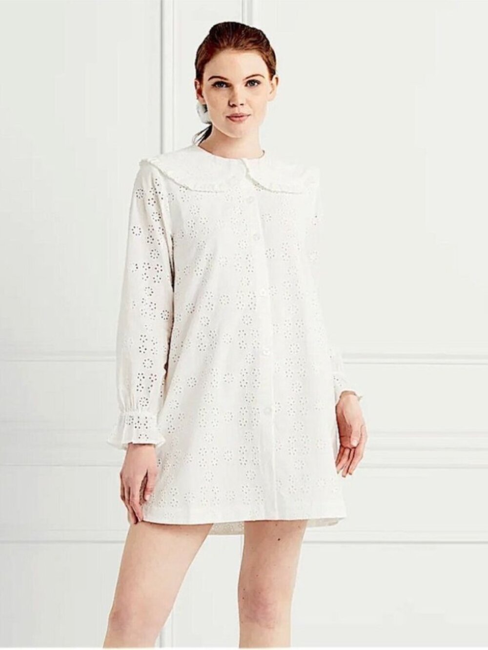 Hill House Home The Evelyn Dress White Eyelet Size Small NWT